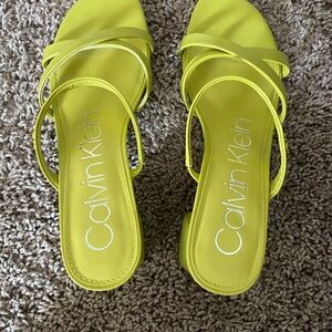 Calvin Klein Women's Bright Yellow Sandals